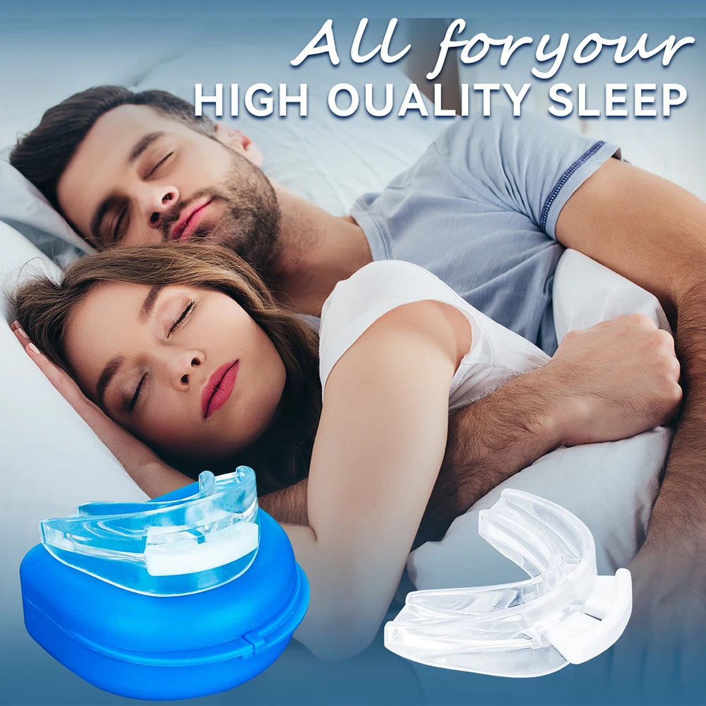 Anti Snoring Tooth Brace Adjustable anti Snoring Mouth Guard Easy Breathe Improve Sleeping Aid Apnea Mouthpiece to Stop Snoring