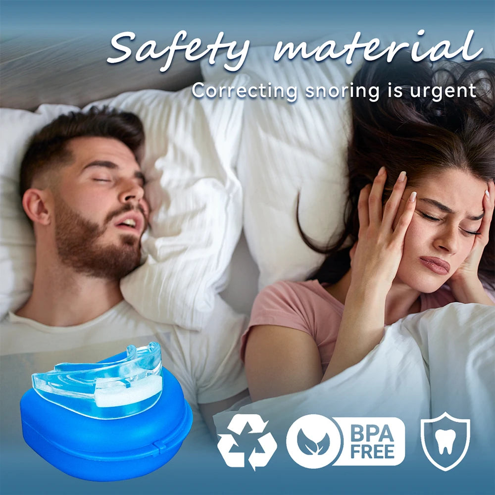 Anti Snoring Tooth Brace Adjustable anti Snoring Mouth Guard Easy Breathe Improve Sleeping Aid Apnea Mouthpiece to Stop Snoring
